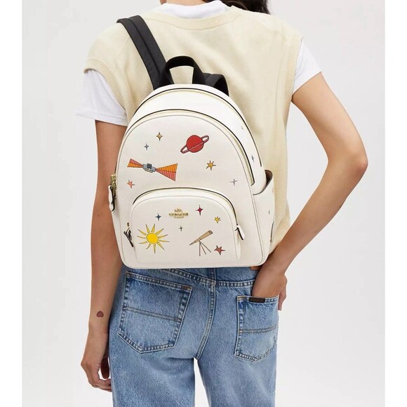 Coach X Observed By Us Court Leather Backpack CU389 Star moon Sun Satellite NWT - Picture 9 of 11